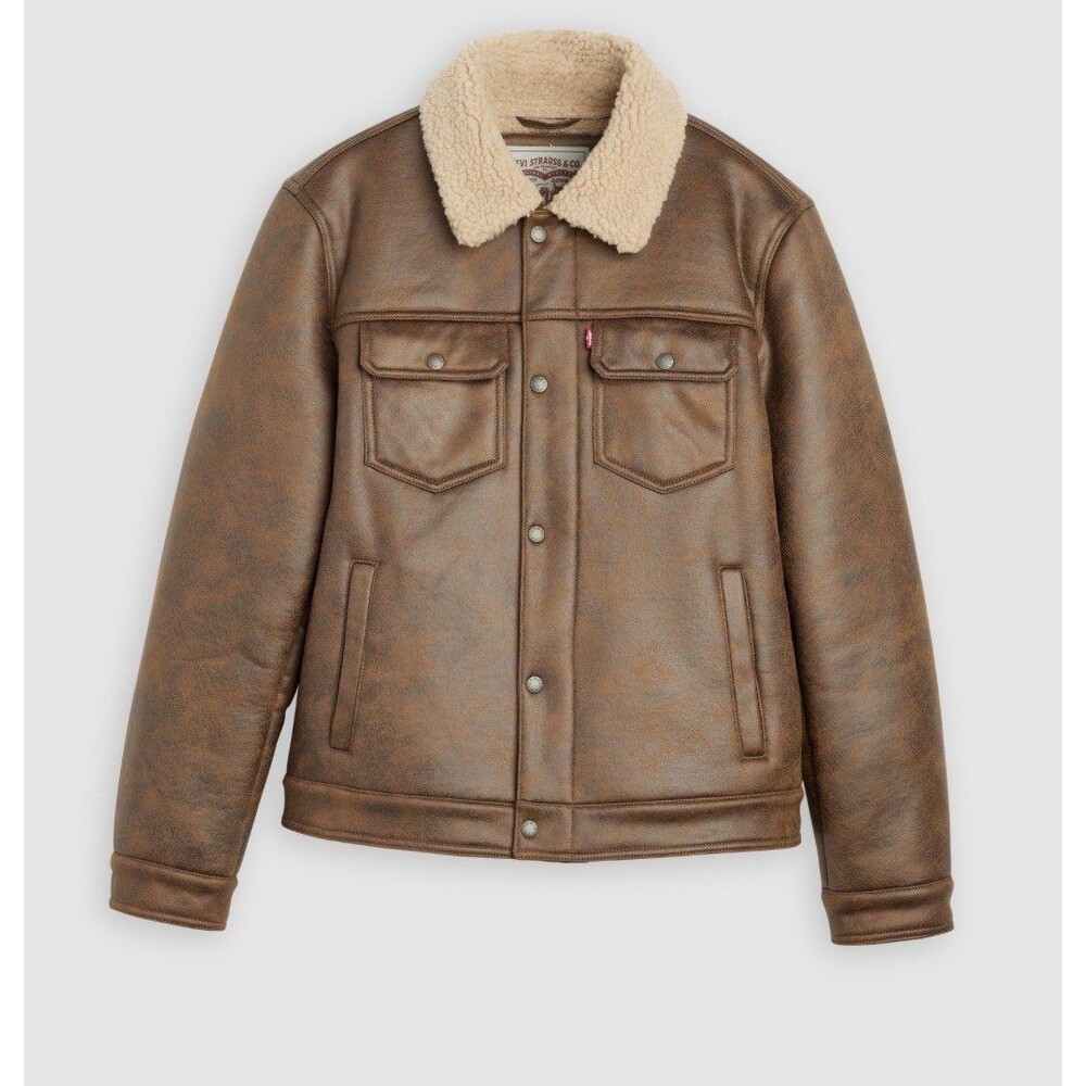 Levi Strauss TWO CHEST POCKET FAUX SHEARLING JACKET